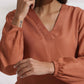 trueBrowns Rust Slub Co-ord Set - Swadesiicart