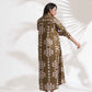 trueBrowns Olive Green Cotton Print Shirt Dress | Swadesiicart