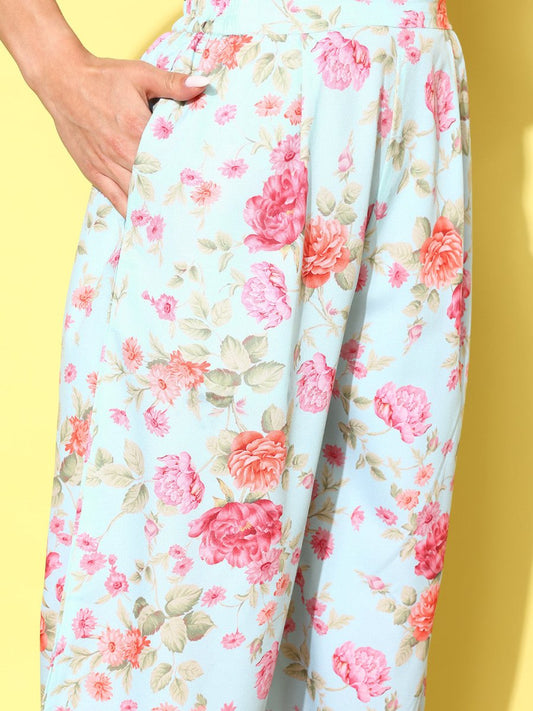 Ahalyaa Women Floral Printed Co-Ords - Swadesiicart