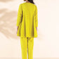trueBrowns Lime Cotton Dobby Flared Co-ord Set - Swadesiicart