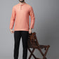 Even Apparels Orange Pure Cotton Kurta With Band Collar | Swadesiicart