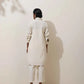 trueBrowns Off-White Cotton Linen Kurta Co-Ord Set - Swadesiicart