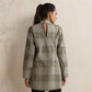 trueBrowns Green Check High Neck Winter Top | Swadesiicart