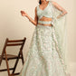 House of Panchhi Sea green Net Multi Sequins with heavy Zarkan embroidery Lehenga choli & Dupatta | Swadesiicart