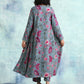 trueBrowns Grey Printed Velvet Overlay Jacket | Swadesiicart