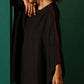 trueBrowns Black Silk Kaftan Pant Set | Swadesiicart