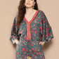 Ahalyaa Printed Basic Jumpsuit with Lace Inserts | Swadesiicart