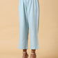 trueBrowns Cotton Linen Light Blue Sleeveless Co-Ord Set - Swadesiicart