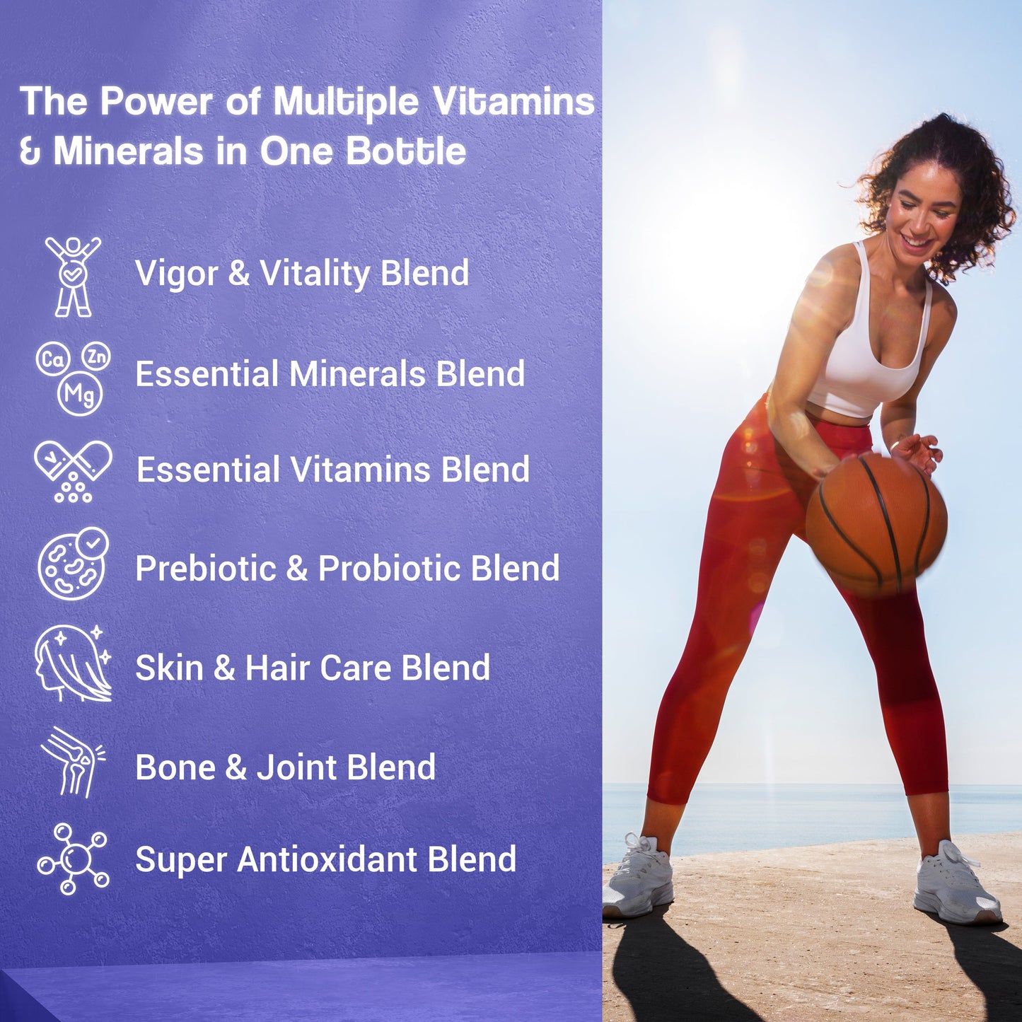 Health Veda Organics Multivitamin Tablets with Probiotics for both Men & Women - Swadesiicart