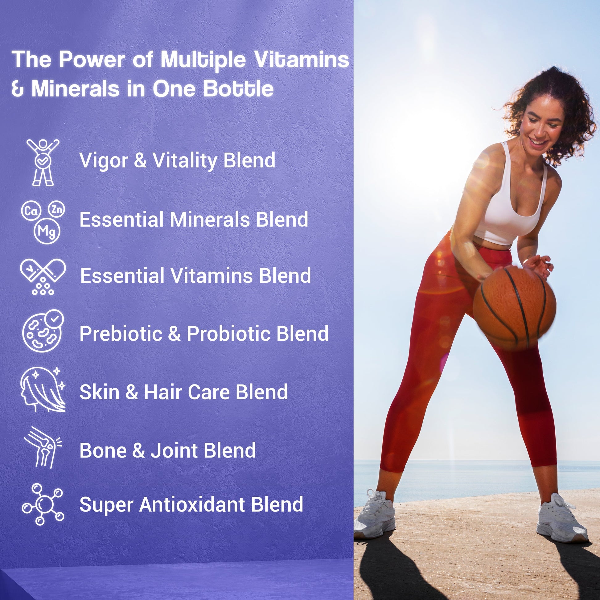 Health Veda Organics Multivitamin Tablets with Probiotics for both Men & Women - Swadesiicart
