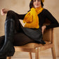 InWeave Women's Yellow Faux Fur Neck Warmer - Swadesiicart