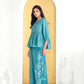 BulBul Nira Iceblue Co-Ord Set - Swadesiicart