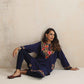 trueBrowns Navy Woollen Leggings | Swadesiicart