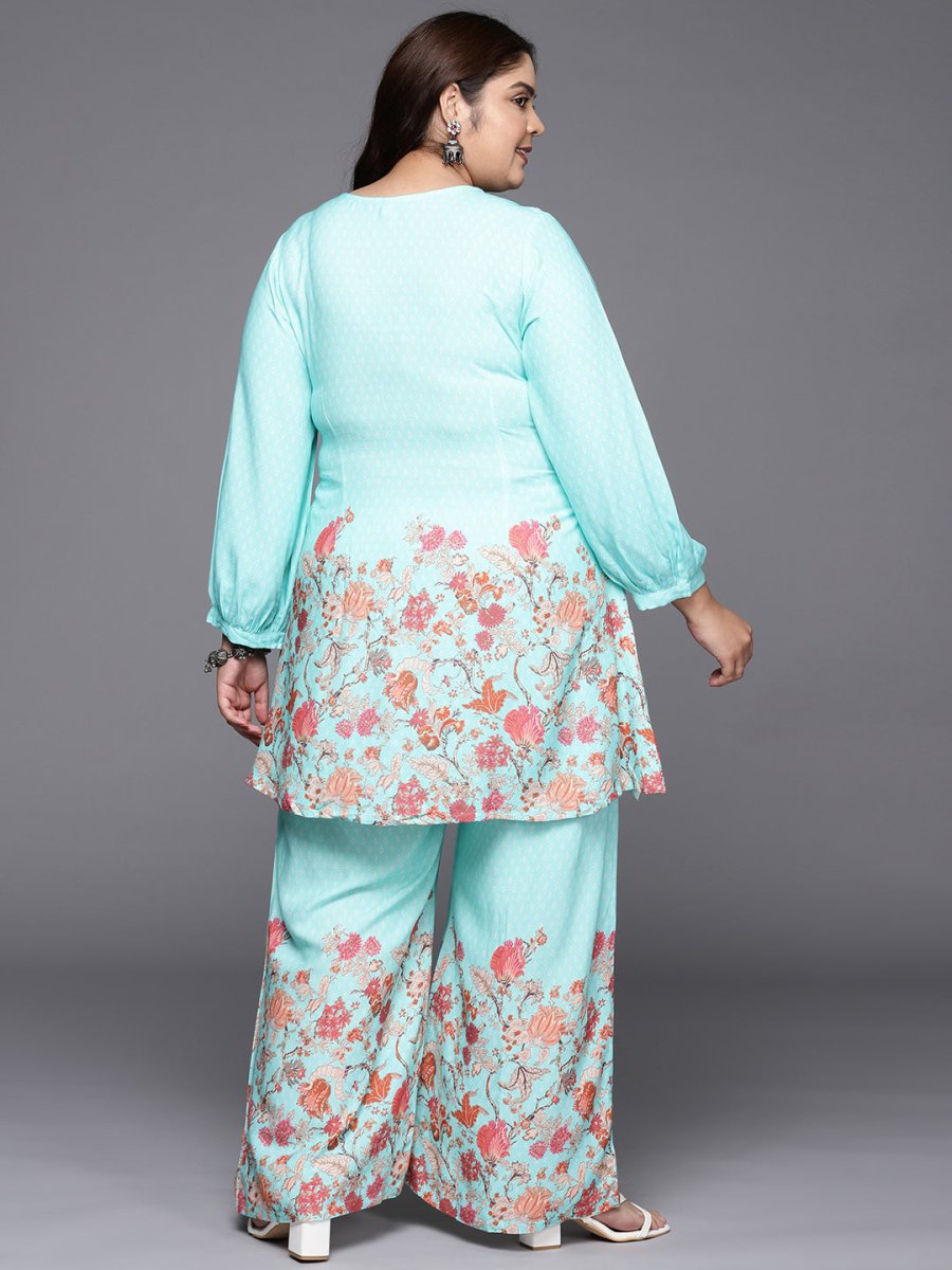 Ahalyaa Women Plus Size Tunic with Palazzos | Swadesiicart