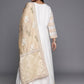 Ahalyaa Plus Size Boat Neck Maxi Ethnic Dress With Dupatta | Swadesiicart