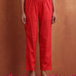 trueBrowns Red Print Angrakha Co-ord Set - Swadesiicart