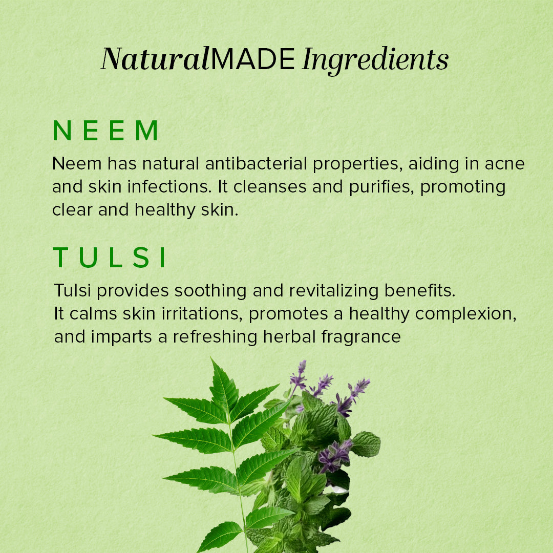 Khadi Natural Herbal Neem Tulsi Soap Combo Pack Of 3 – 125gm Each