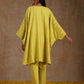 trueBrowns Lime Gold Cotton Oversized Round Co-Ord Set - Swadesiicart