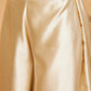 InWeave Women's Beige Red Brocade Boho Satin Top W Palazzo Set - Swadesiicart