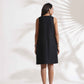 trueBrowns Black Slub Dress | Swadesiicart