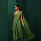 trueBrowns Green Muslin Silk Ready to Wear Saree | Swadesiicart