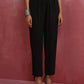 trueBrowns Black V Neck Kurta Co-ord Set - Swadesiicart