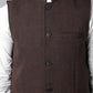 Even Apparels Men's Brown Nehru Jacket With Welt Pockets | Swadesiicart