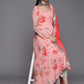 Varanga Pink Anarkali Kurta Paired With Chiffon Dupatta - Swadesiicart