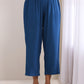trueBrowns Classic Blue Dobby High Slit Gathered Kurta Set | Swadesiicart
