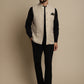 Even Apparels Men's Cream Mandarin Collar Waistcoat | Swadesiicart