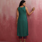 trueBrowns Green Modal High slit Kurta Set | Swadesiicart