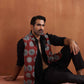 trueBrowns Men's Rust Printed Nehru Jacket | Swadesiicart