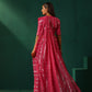 trueBrowns Rani Pink Cotton Silver Lurex Striped Ready to Wear Saree | Swadesiicart