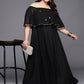 Ahalyaa Plus Size Off-Shoulder Maxi Ethnic Dress | Swadesiicart