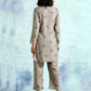 trueBrowns Sage Printed Velvet Co-Ord Set - Swadesiicart