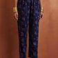 trueBrowns Blue Floral Print Flared Anarkali Kurta Co-ord Set - Swadesiicart