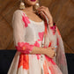 Pomcha Jaipur Carnation Off White Anarkali Set | Swadesiicart
