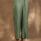 trueBrowns Light Green Bandhani Printed Silk Kurta Pant Set | Swadesiicart