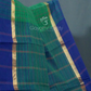 Rama Green With Checks Pure Mangalgiri Cotton Saree By Gayathri Reddy Designer Studio | Swadesiicart