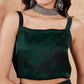 InWeave Women's Dark Green Black Gota Skirt Saree - Swadesiicart