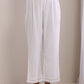 trueBrowns White Dobby Front Pleated Long Kurta Pant Set | Swadesiicart