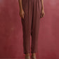 trueBrowns Brown Modal High low Kurta Set | Swadesiicart