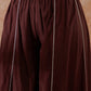 InWeave Women's Brown Gota Work Anarkali Kurta Set W Dupatta - Swadesiicart