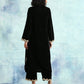trueBrowns Black Velvet Lace Kurta | Swadesiicart