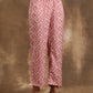 trueBrowns Light Mauve Zig-Zag Printed Silk Co-Ord Set - Swadesiicart