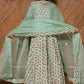 Pomcha Jaipur Lilly Of Valley Hand Block Anarkali Set | Swadesiicart