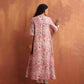 trueBrowns Pink Flared Anarkali Kurta Set | Swadesiicart