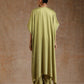 trueBrowns Light Green Modal Satin Kaftan Kurta Set | Swadesiicart