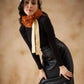 InWeave Women's Carrot Orange Fur Neckpiece - Swadesiicart