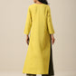 trueBrowns Lime Slub Texture Slit Kurta Palazzo Set | Swadesiicart